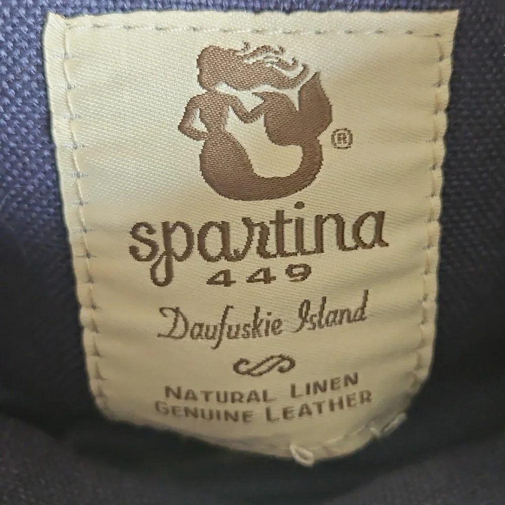 Spartina 449 Linen and leather Floral Shoulder bag